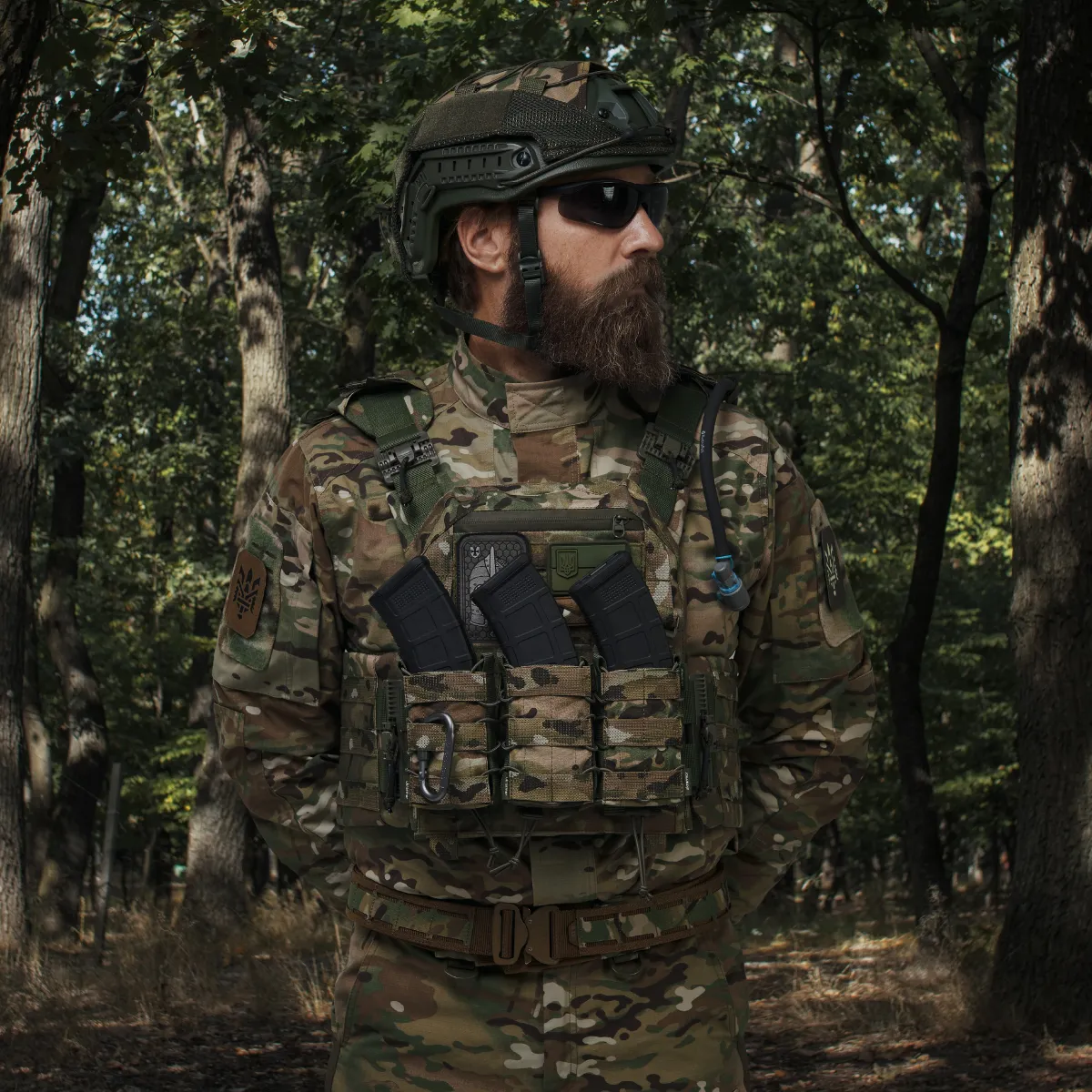 Одинарный подсумок под магазины АК/АR (тканевый). Мультикам 6