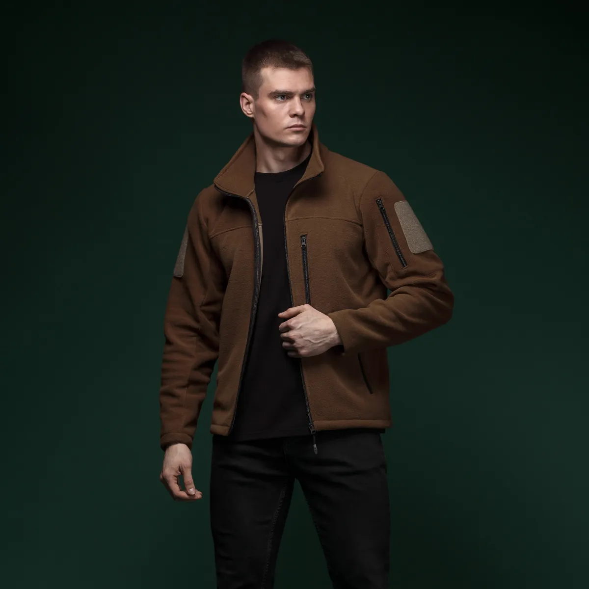 Флисовая кофта Ukrarmor Patrol Pullover Fleece Coyote. Polyester, windproof 2