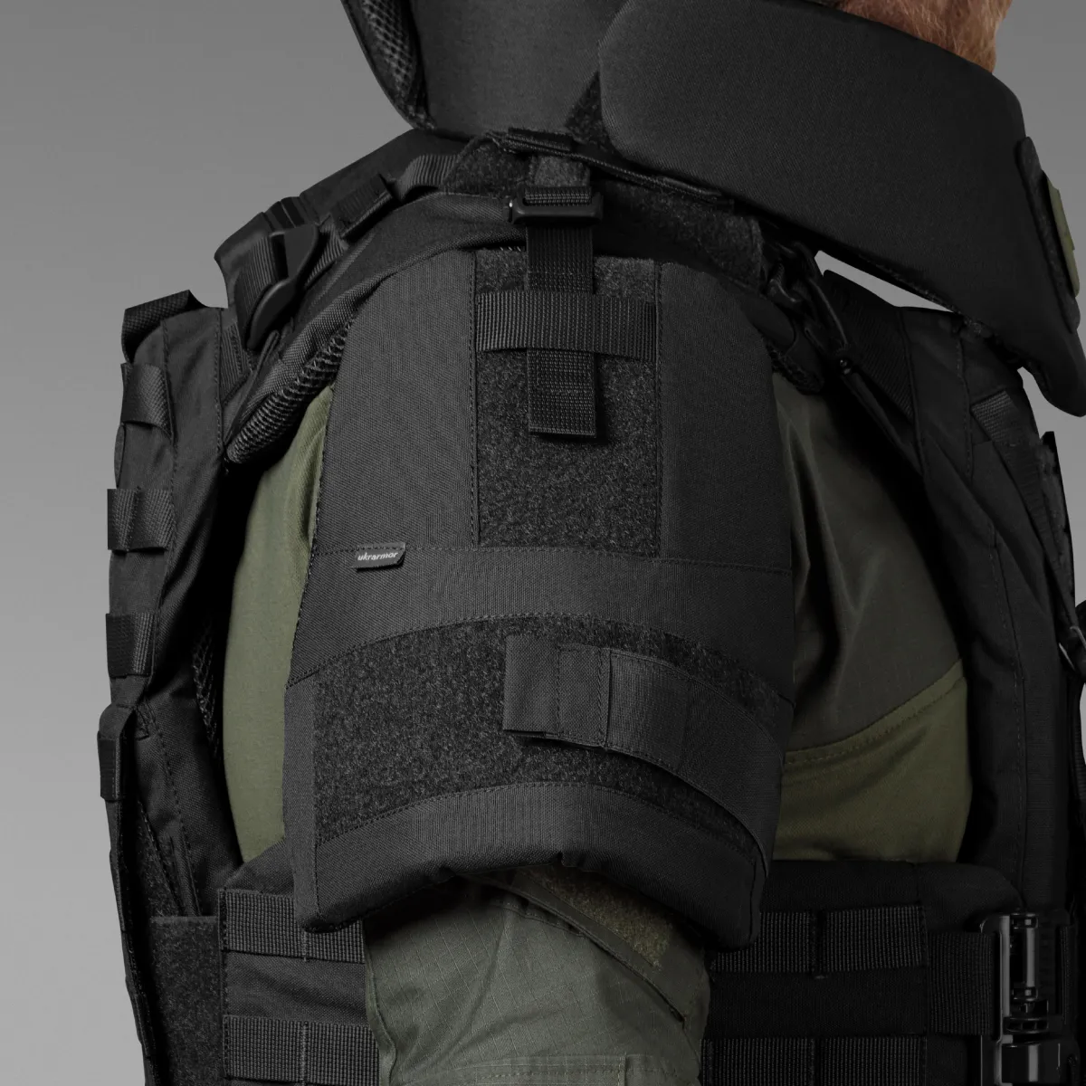 Плечовий захист з балістичними пакетами 1-го класу. STANAG 2920. Чорний 10