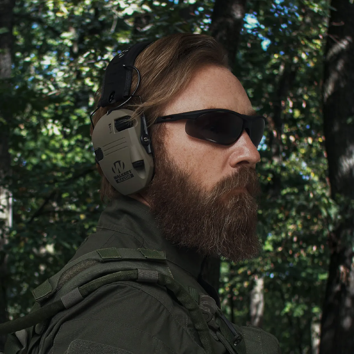 Активні навушники Walker's Razor Tan (Койот) з наголів'ям. Виробник США 12