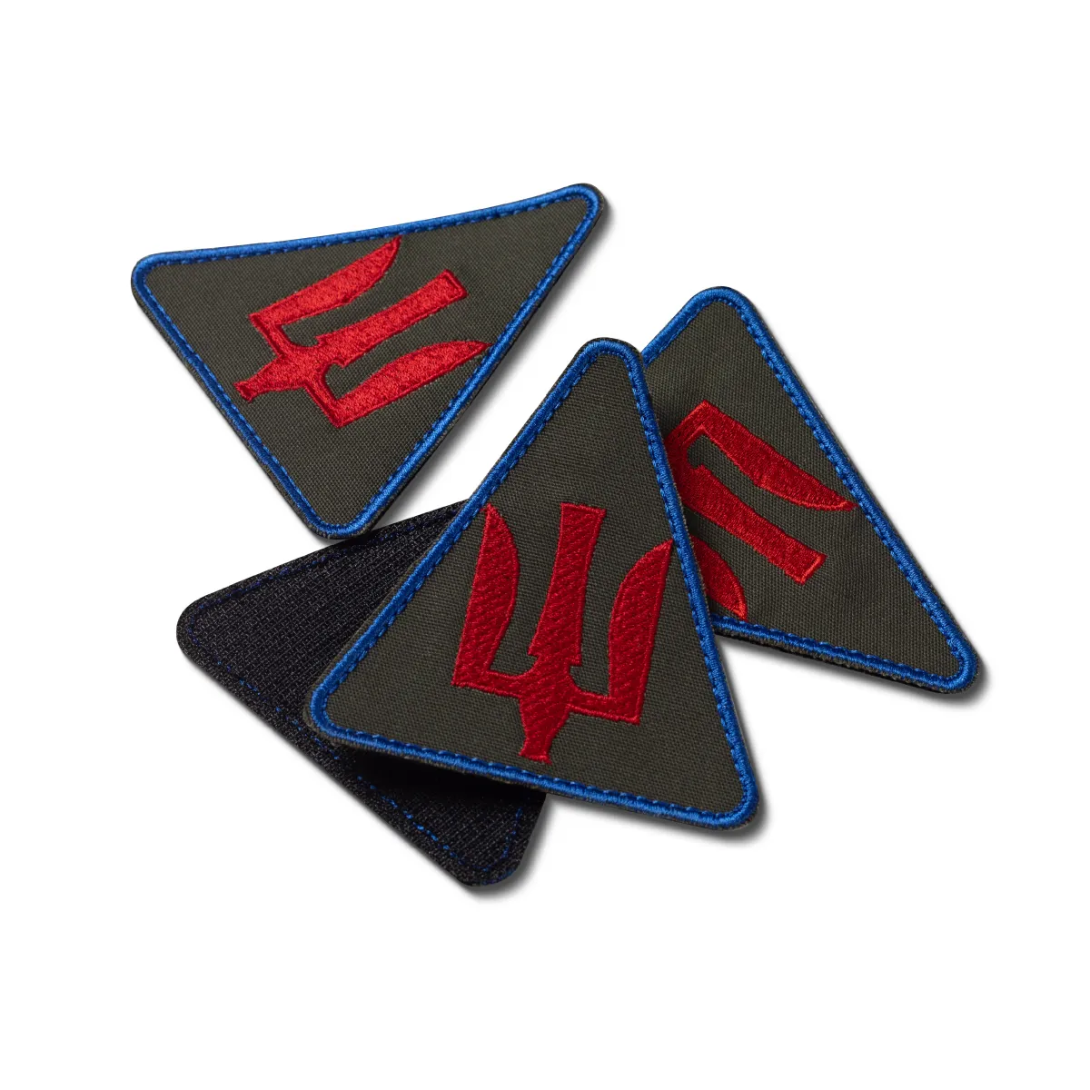 Шеврон (нашивка) Зенітно-ракетні війська повітряних сил ЗСУ, 8х8 см. Червоний 3