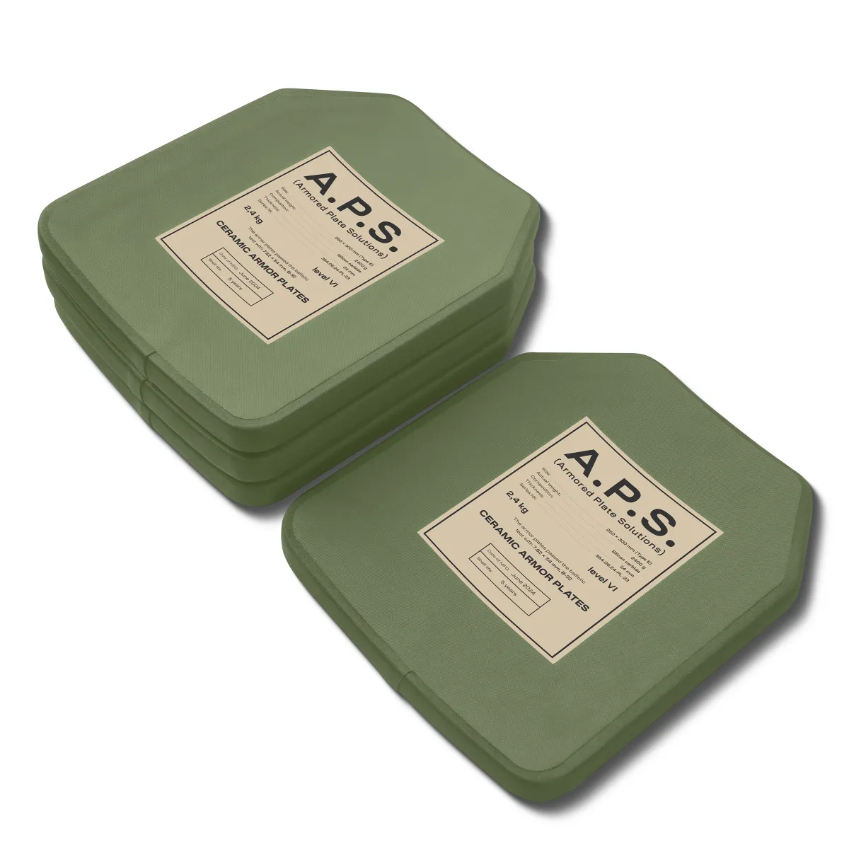 Керамічні плити 6 класу (комплект). Вага 4.8 кг. Розмір M (25х30 см.) A.P.S. Олива 7