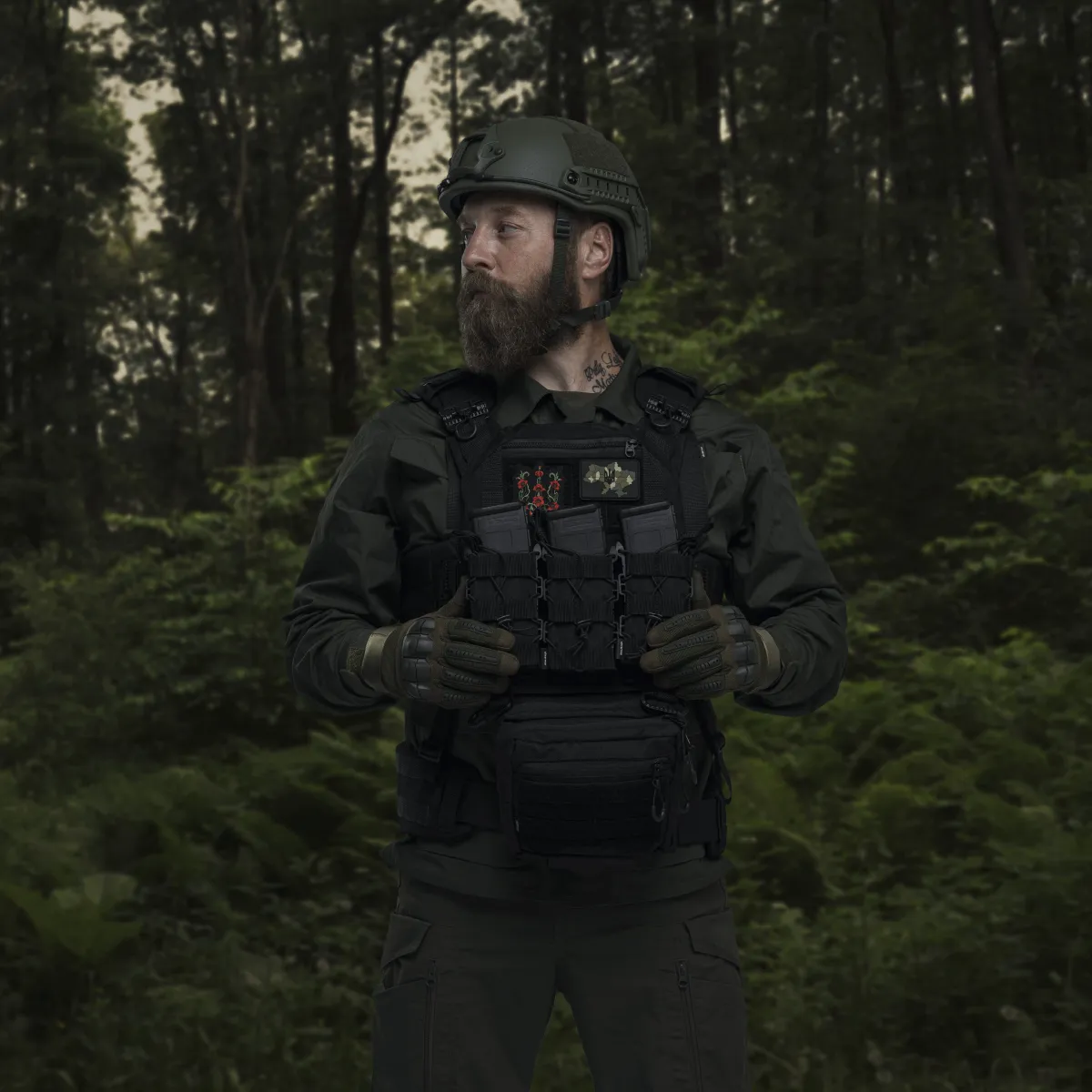 Сумка-напашник PRO 1-го класса защиты. Размер L (16х22 см). Материал Cordura 1000. Черный 4