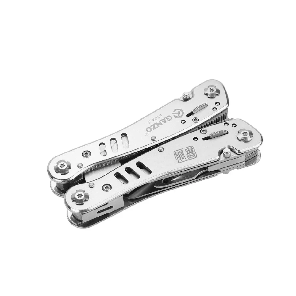 Мультитул Ganzo G302B. Сверхпрочная сталь. 12 разных элементов. Стальний 3