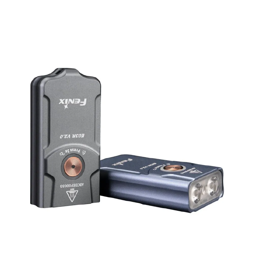 Фонарь наключительный Fenix E03R V2.0. Два режима (белый и красный). Серый 6