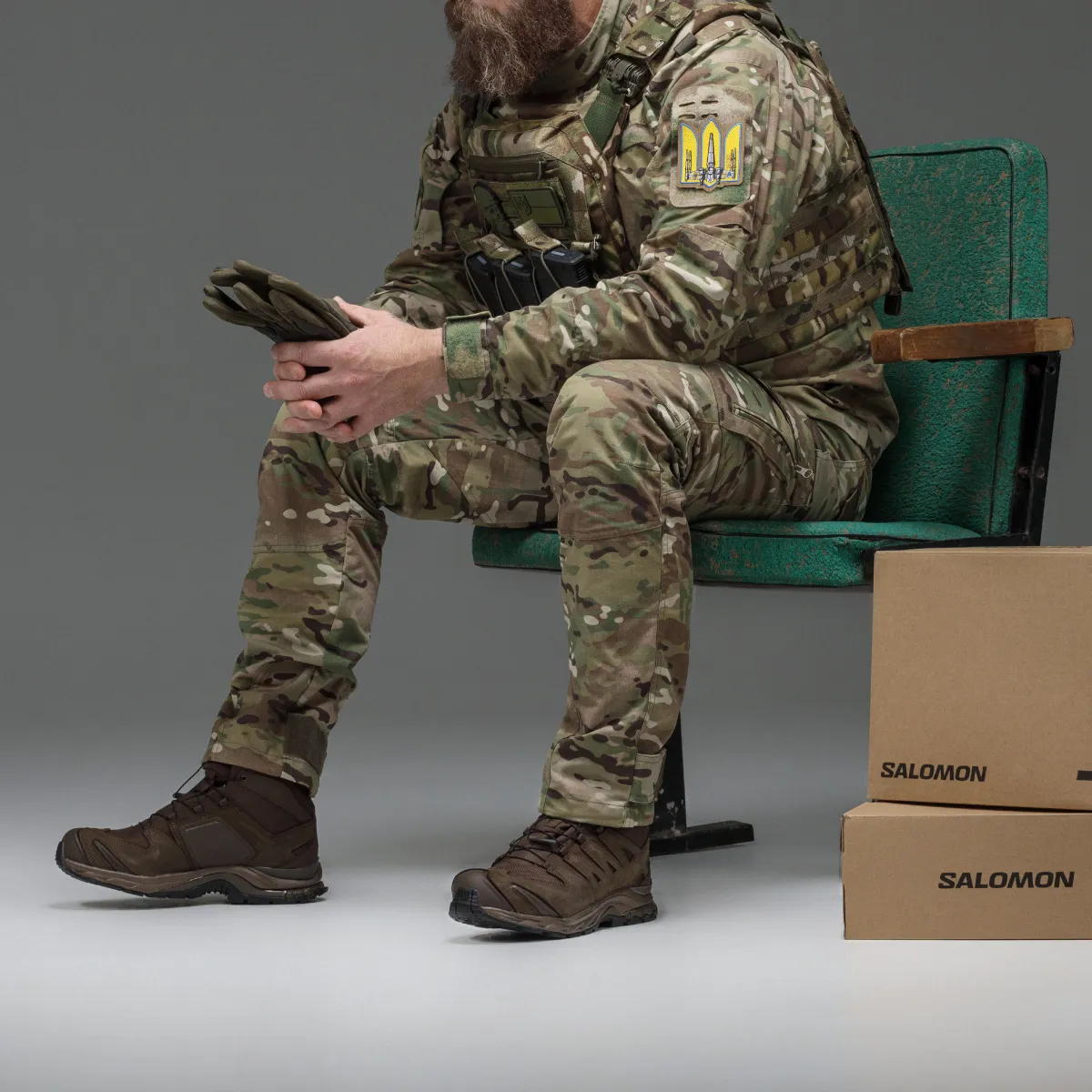 Берці тактичні Salomon XA Forces Mid Gore-Tex®. Brown 9