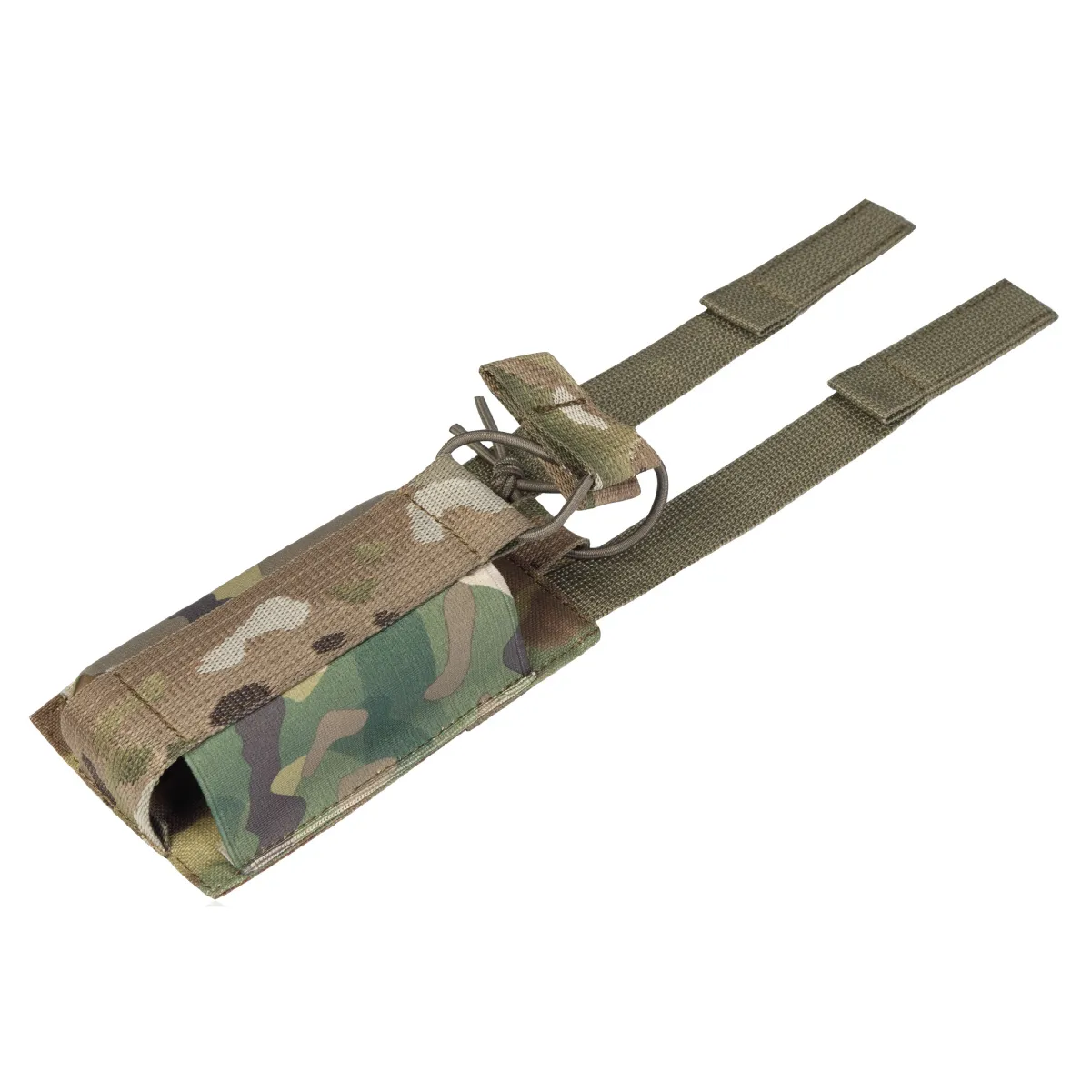Одинарный эластичный подсумок под магазины АК/АR открытого типа. Крепление MOLLE. Мультикам 7