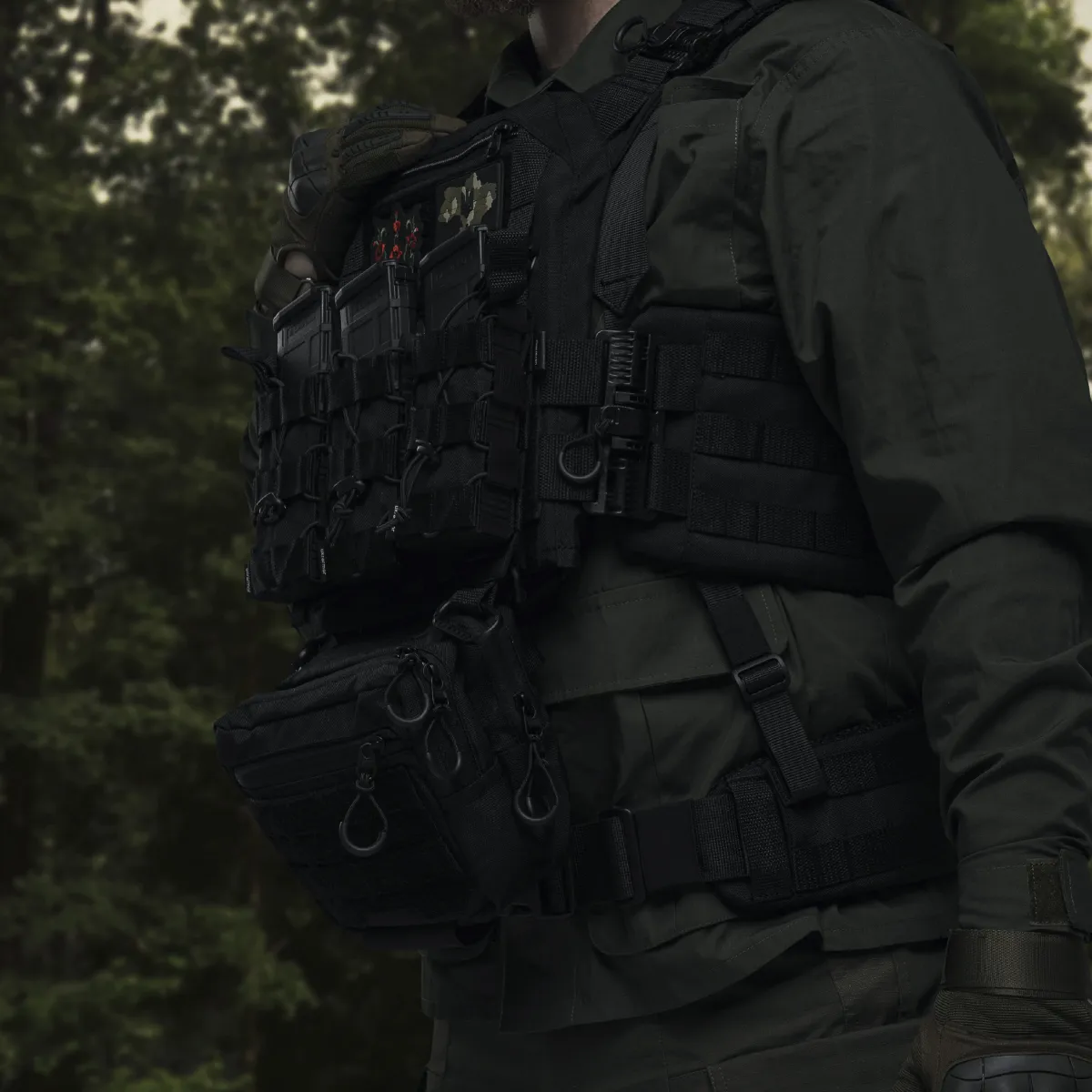 Сумка-напашник PRO. Розмір L (16х22 см). Матеріал Cordura 1000. Чорний 3
