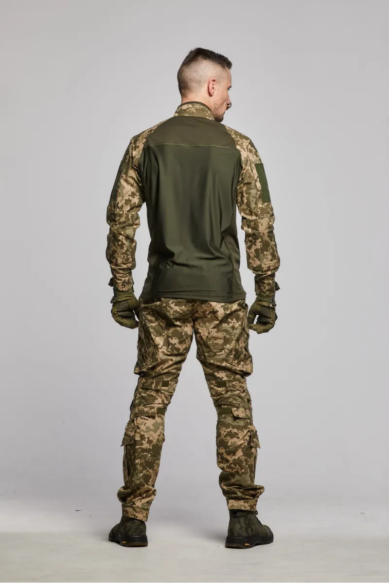 Тактическая рубашка UBACS ВСУ. Основа Coolmax, рукава Rip-Stop. Пиксель 4