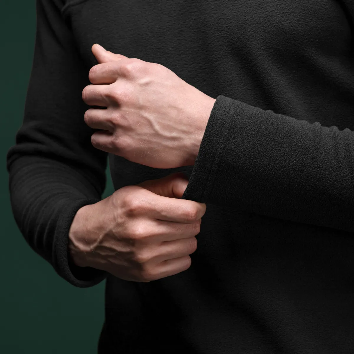 Флисовая тактическая кофта Garrison Fleece Black. Temperature control, polyester 4