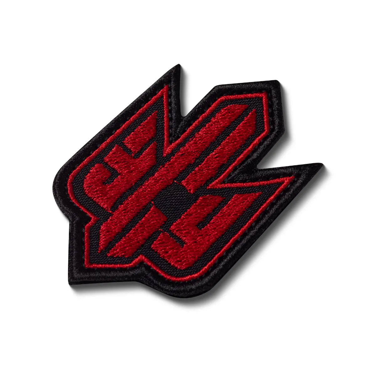 Шеврон (нашивка) Тризуб ВСУ, 8.5х5.5 см. Красно-черный 2