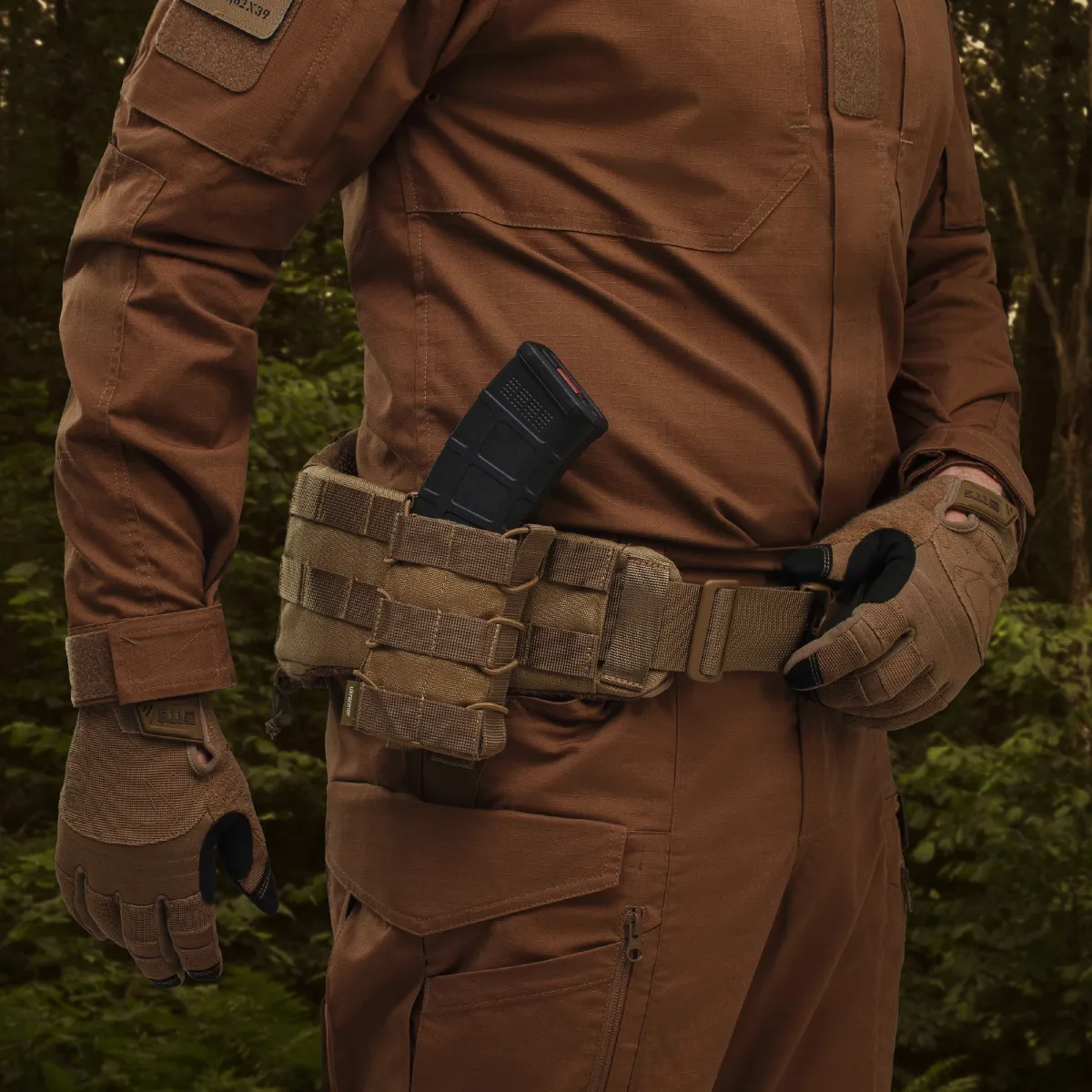 Одинарный подсумок под магазины АК/АR (тканевый). Койот 3