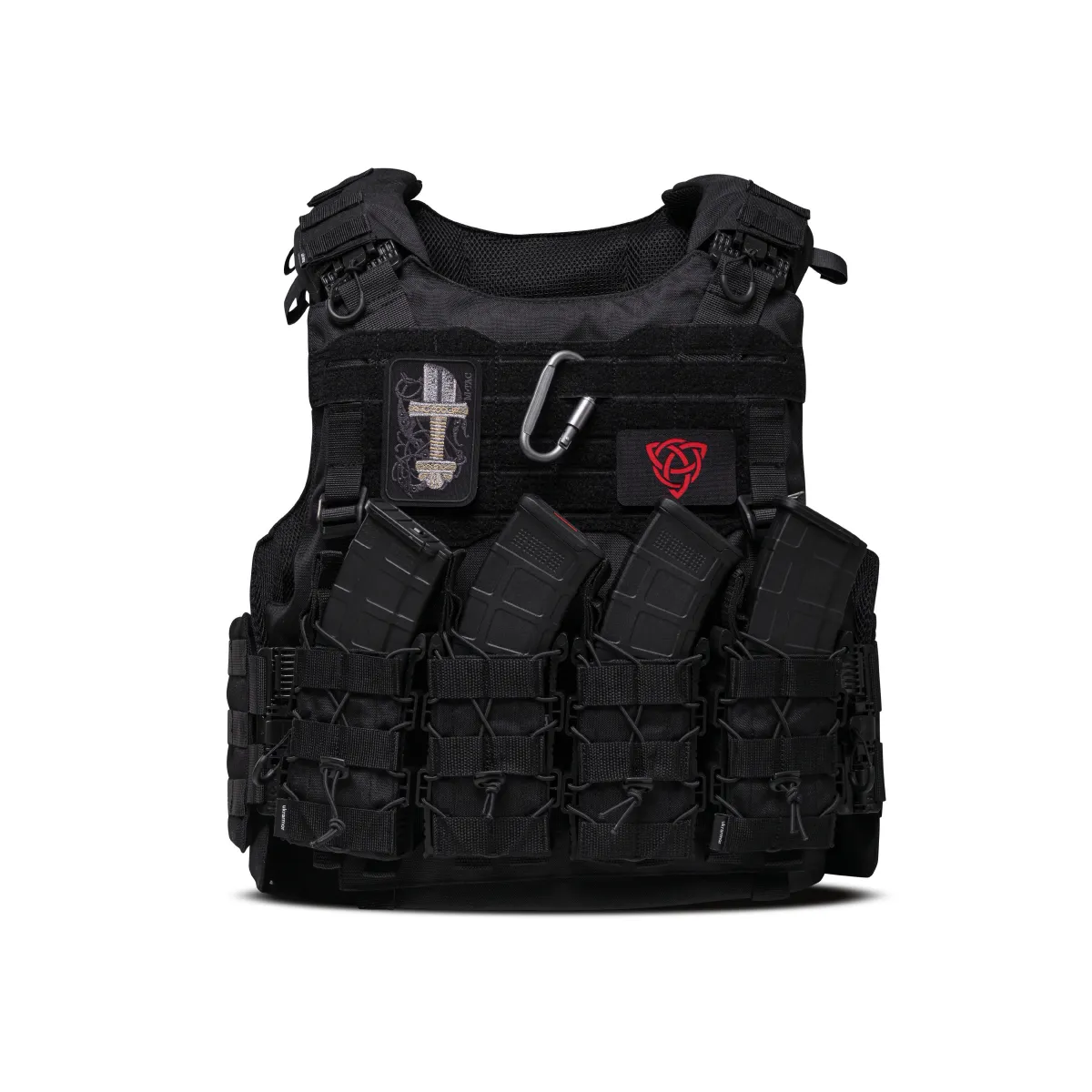 Боевой бронежилет IBV-1. Вес 3.1 кг. Увеличенная площадь защиты. Черный. S/M 5