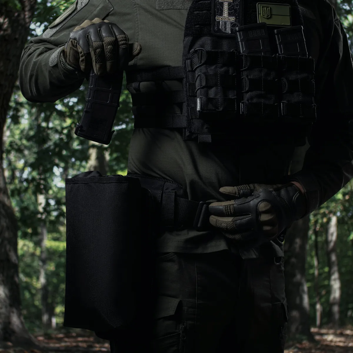 Сумка для скидання магазинів 2.0. Компактна. Кріпиться на MOLLE. Чорний 6