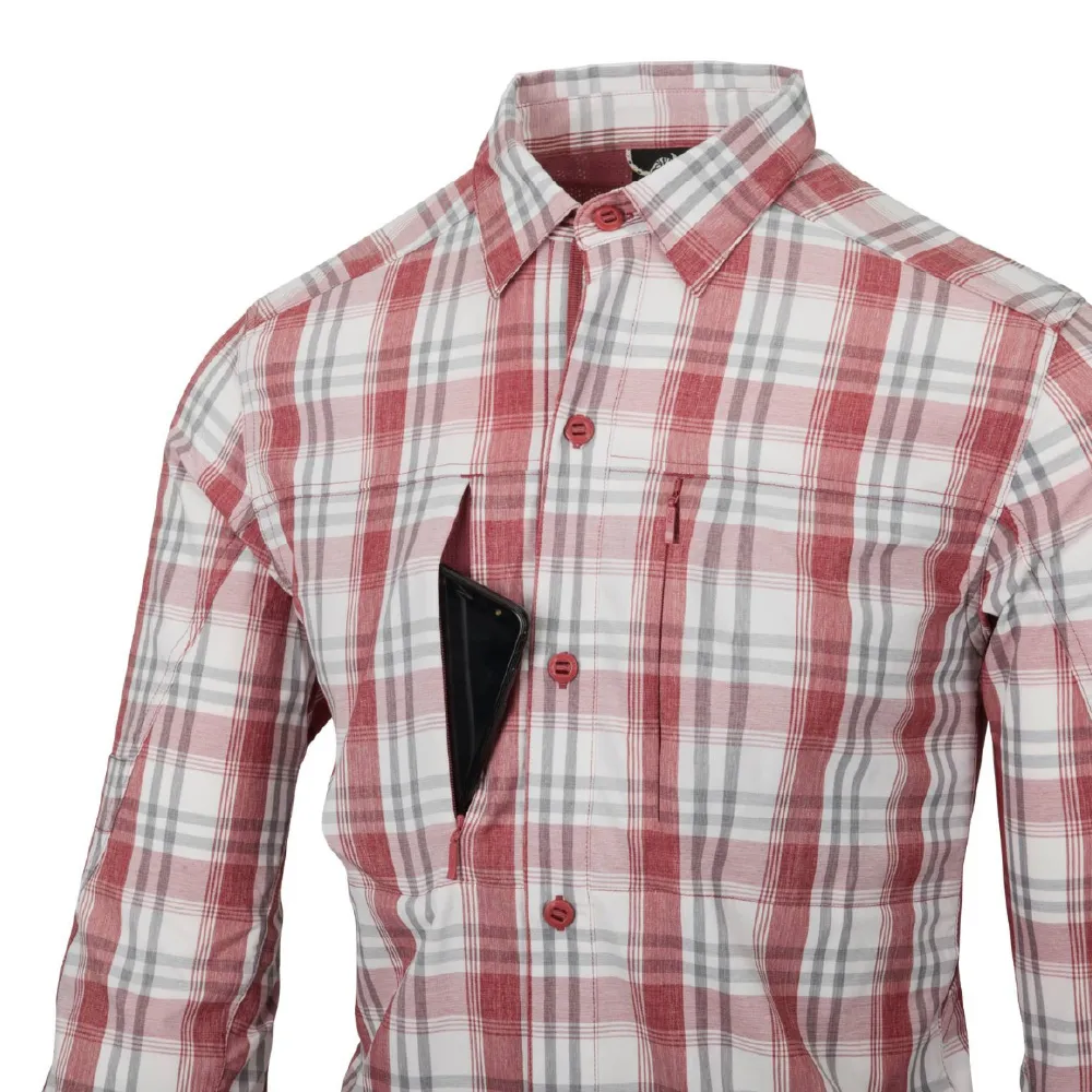 Рубашка Helikon-Tex Trip (нейлоновая смесь). Red Plaid 9
