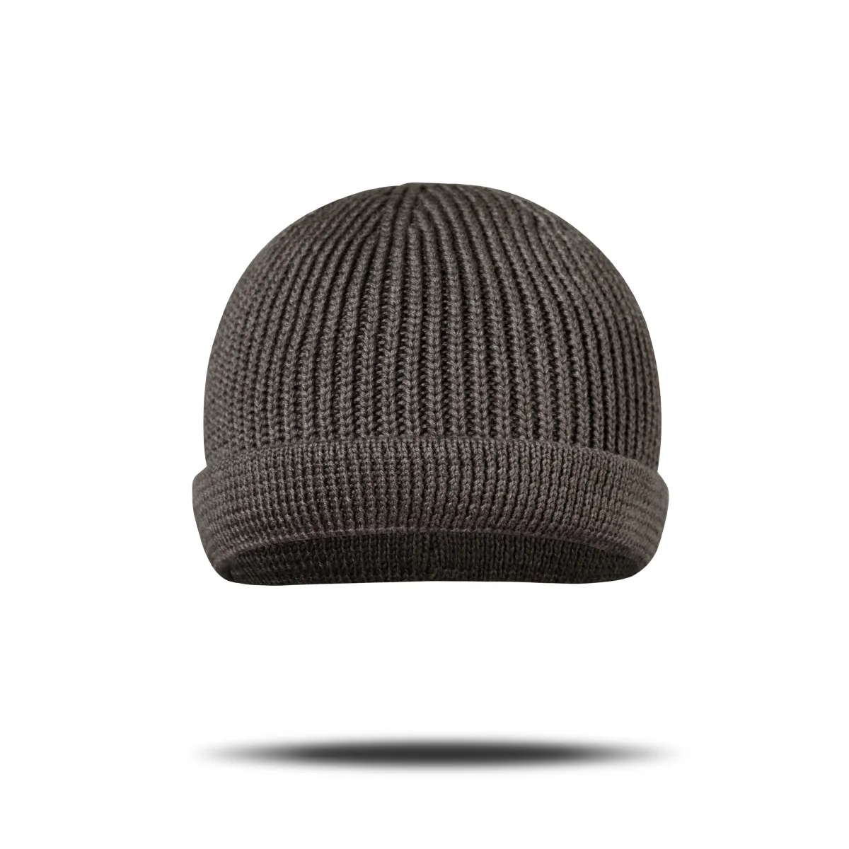 Шапка в’язана Docker Hat. Cotton and wool. Dark coffee 4