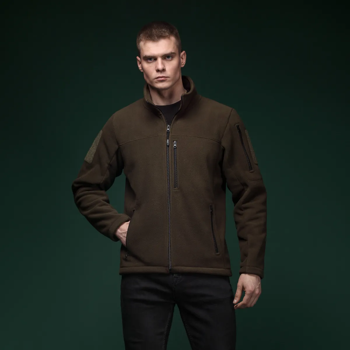 Флісова кофта Ukrarmor Patrol Pullover Fleece Ranger green. Polyester, windproof 2