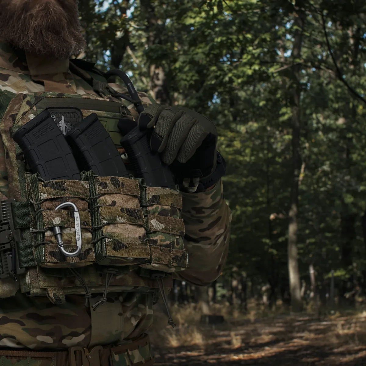 Одинарный подсумок под магазины АК/АR (тканевый). Мультикам 3