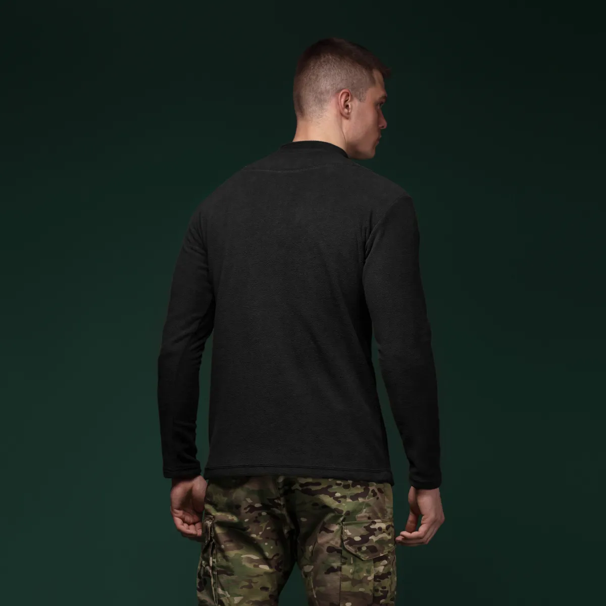 Флисовая тактическая кофта Garrison Fleece Black. Temperature control, polyester 5