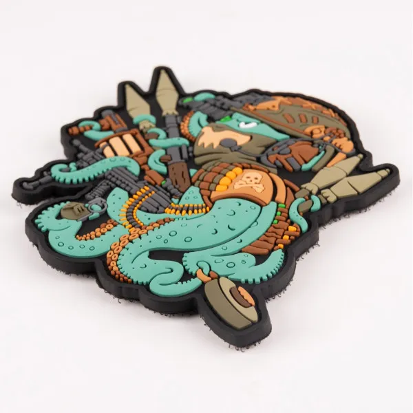 Патч (шеврон) «Осьминог» от Brand Element. Мягкий ПВХ пластик 4