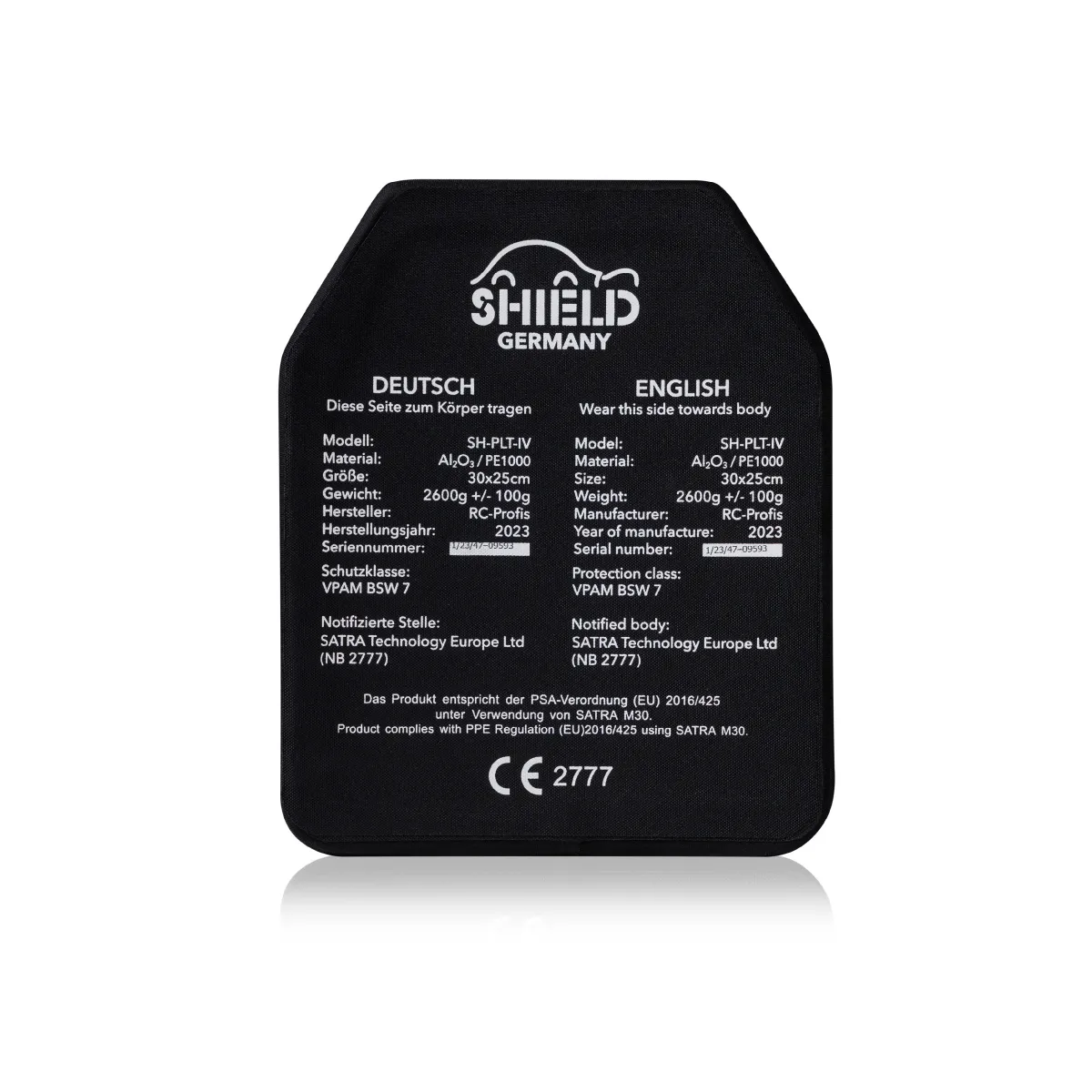 Керамічні плити 6 класу Shield Germany® SK4 (комплект). Вага 5.2 кг. 25х30 см. 7