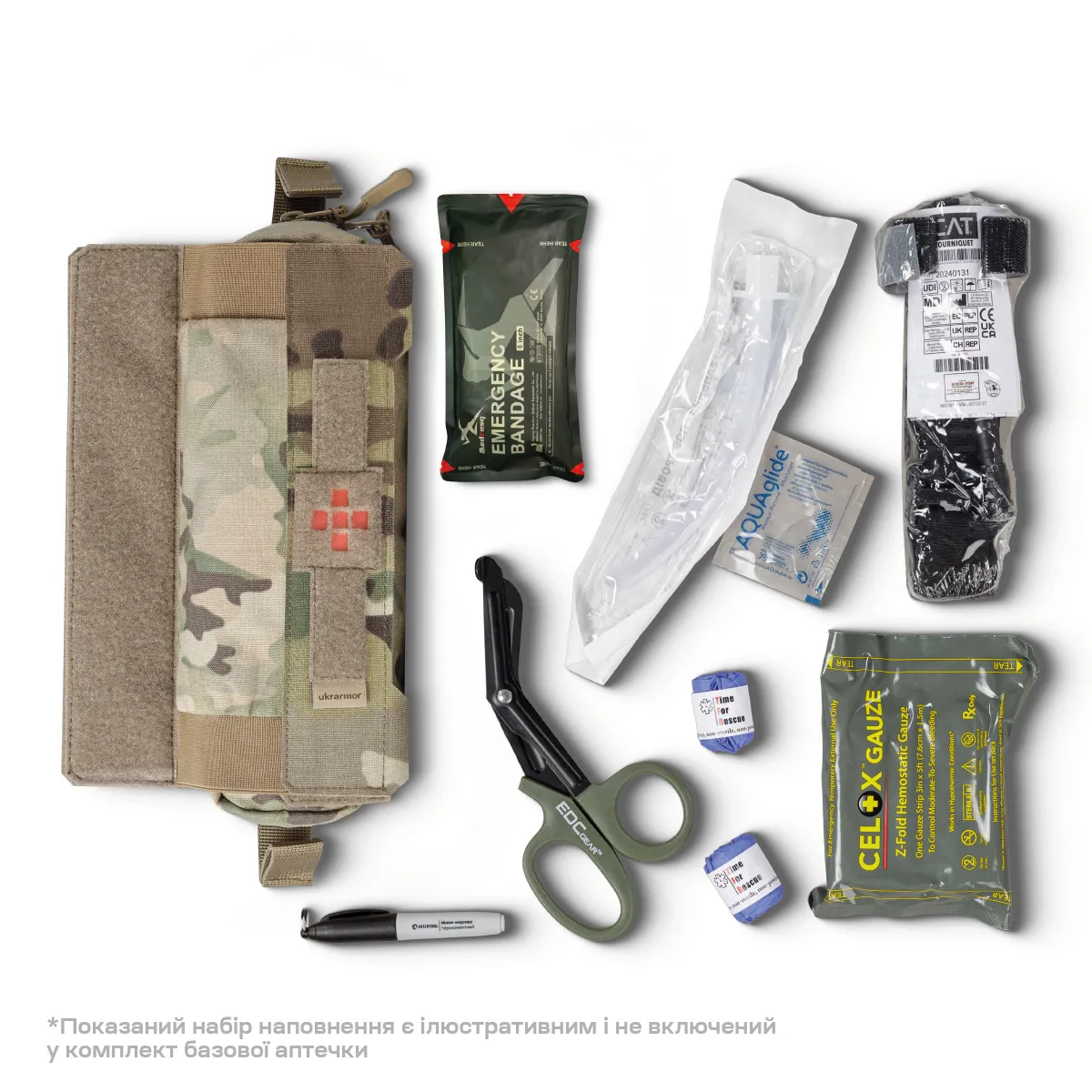 Аптечка тактична горизонтальна Slim MP, вологостійка. Мультикам 5