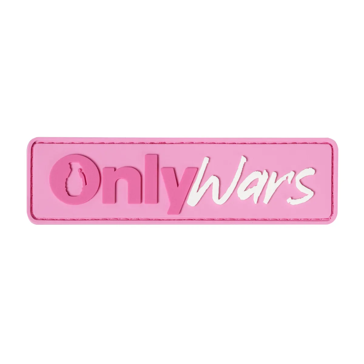Патч (шеврон) «onlywars» від onlywars.store. Рожевий, 9 х 2.5 см