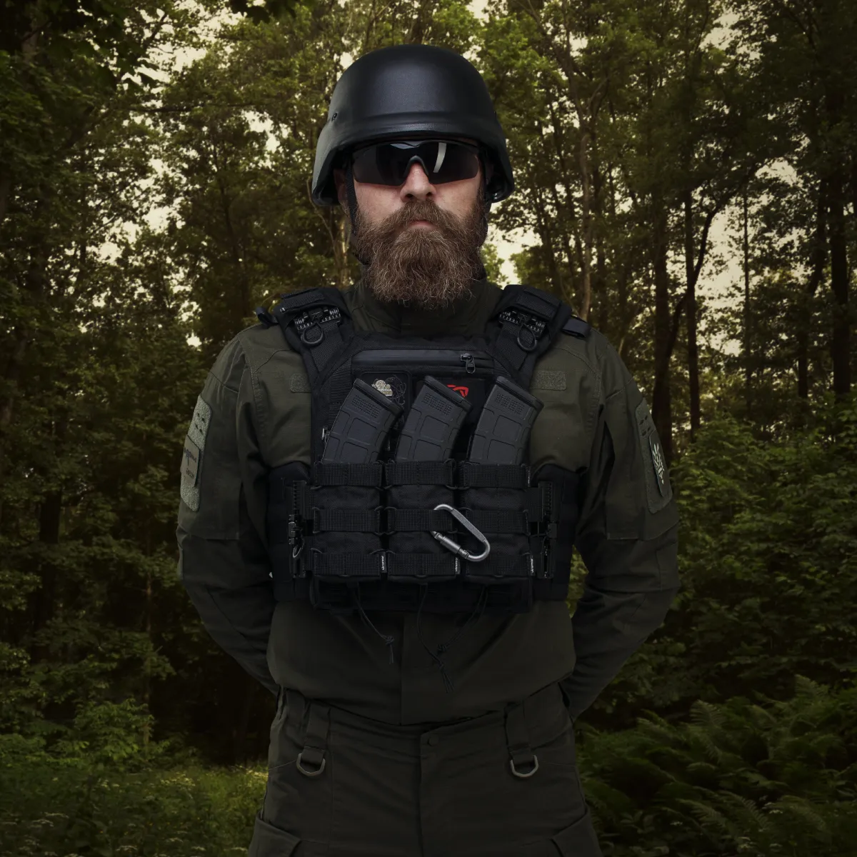 Одинарный подсумок под магазины АК/АR (тканевый). Черный 6