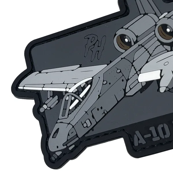 Патч (шеврон) «A10 Thunderbolt 2» від Patch hunter. М’який ПВХ пластик. Сірий 2