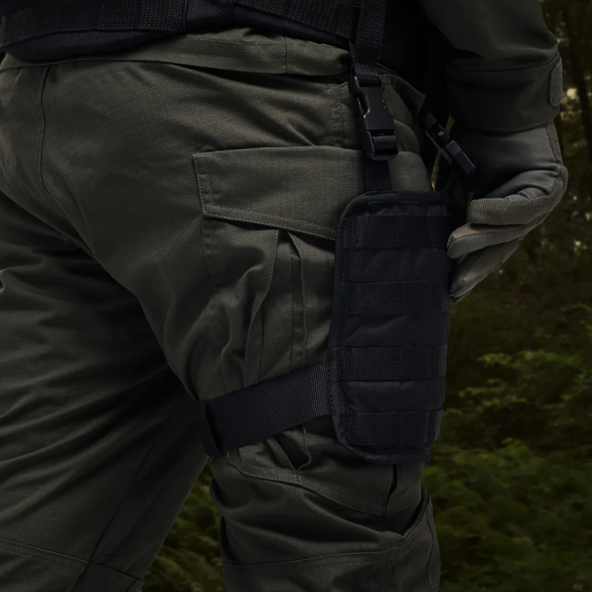 Платформа на бедро (S/M). Cordura 1000. Крепление Molle. Черная 4