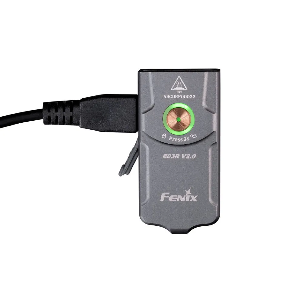 Фонарь наключительный Fenix E03R V2.0. Два режима (белый и красный). Серый 4