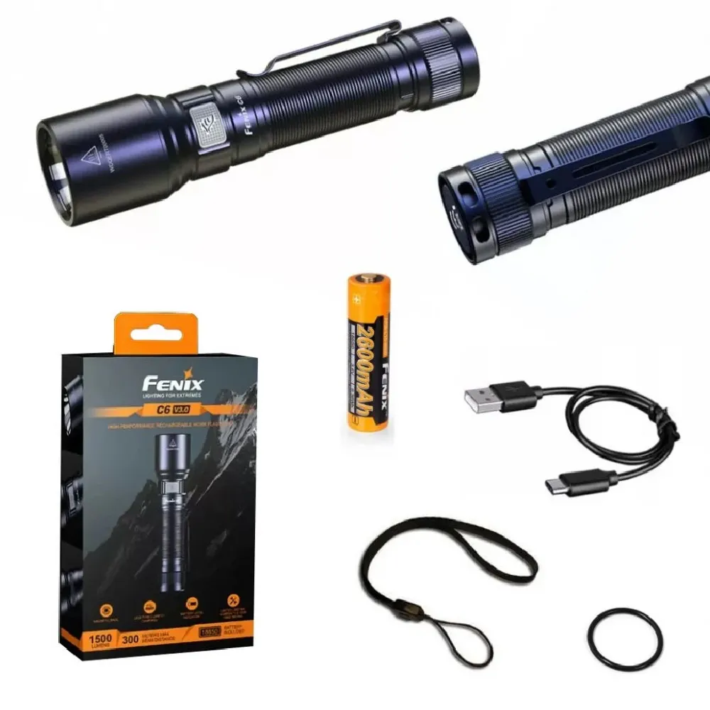 Ліхтар ручний Fenix C6 V3.0. Яскравість до 1500 люменів. Шість режимів. 6