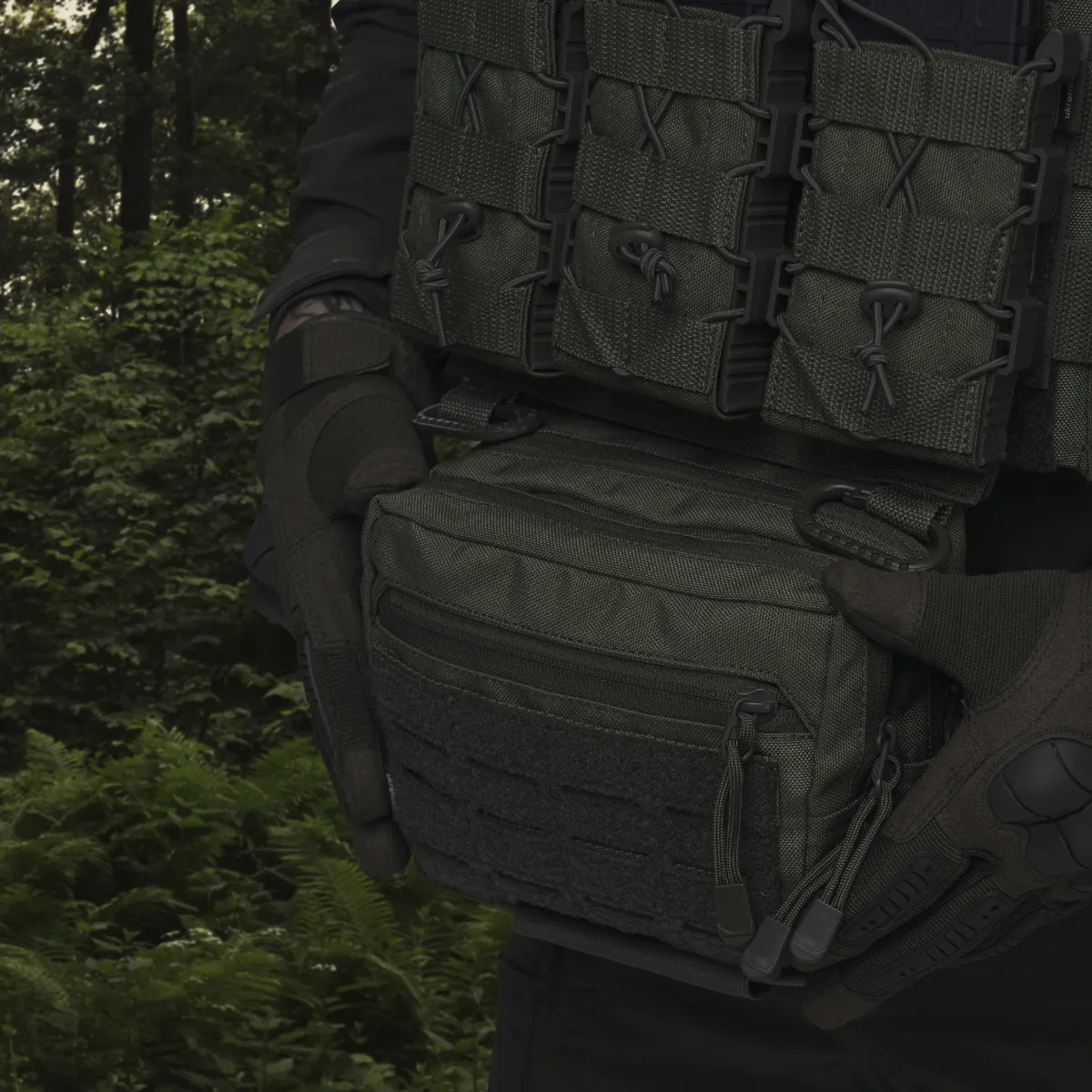 Сумка-напашник PRO 2-го класу захисту. Розмір L (16х22 см). Матеріал Cordura 1000. Олива 3