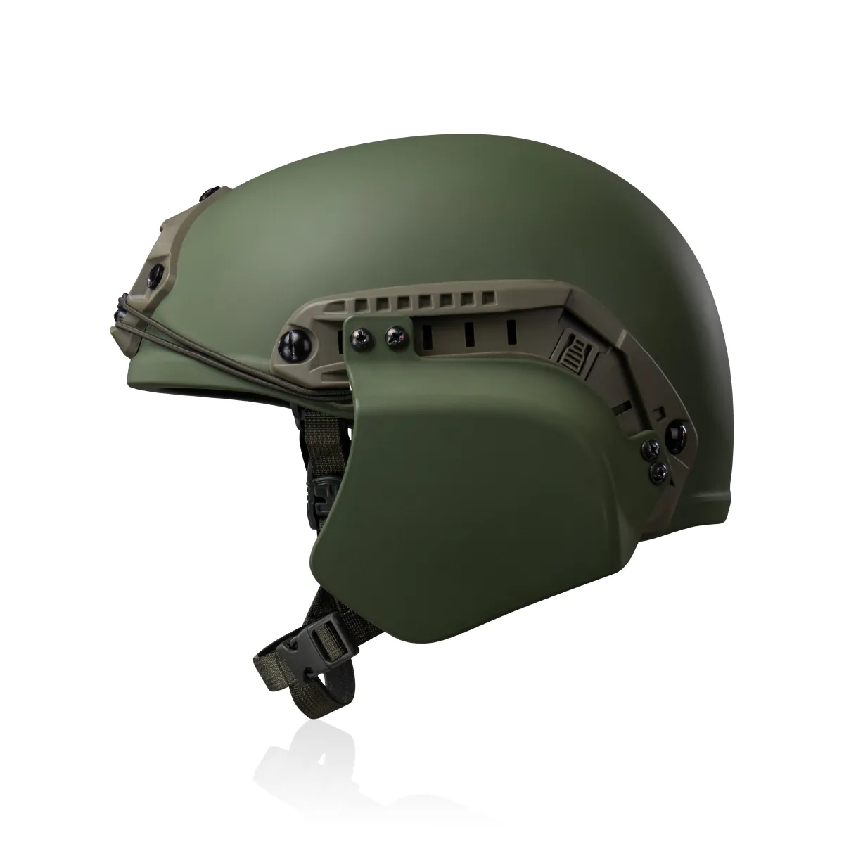 Защита боковая баллистическая защита для шлемов без ушей (типа FAST, TOR). Олива 2