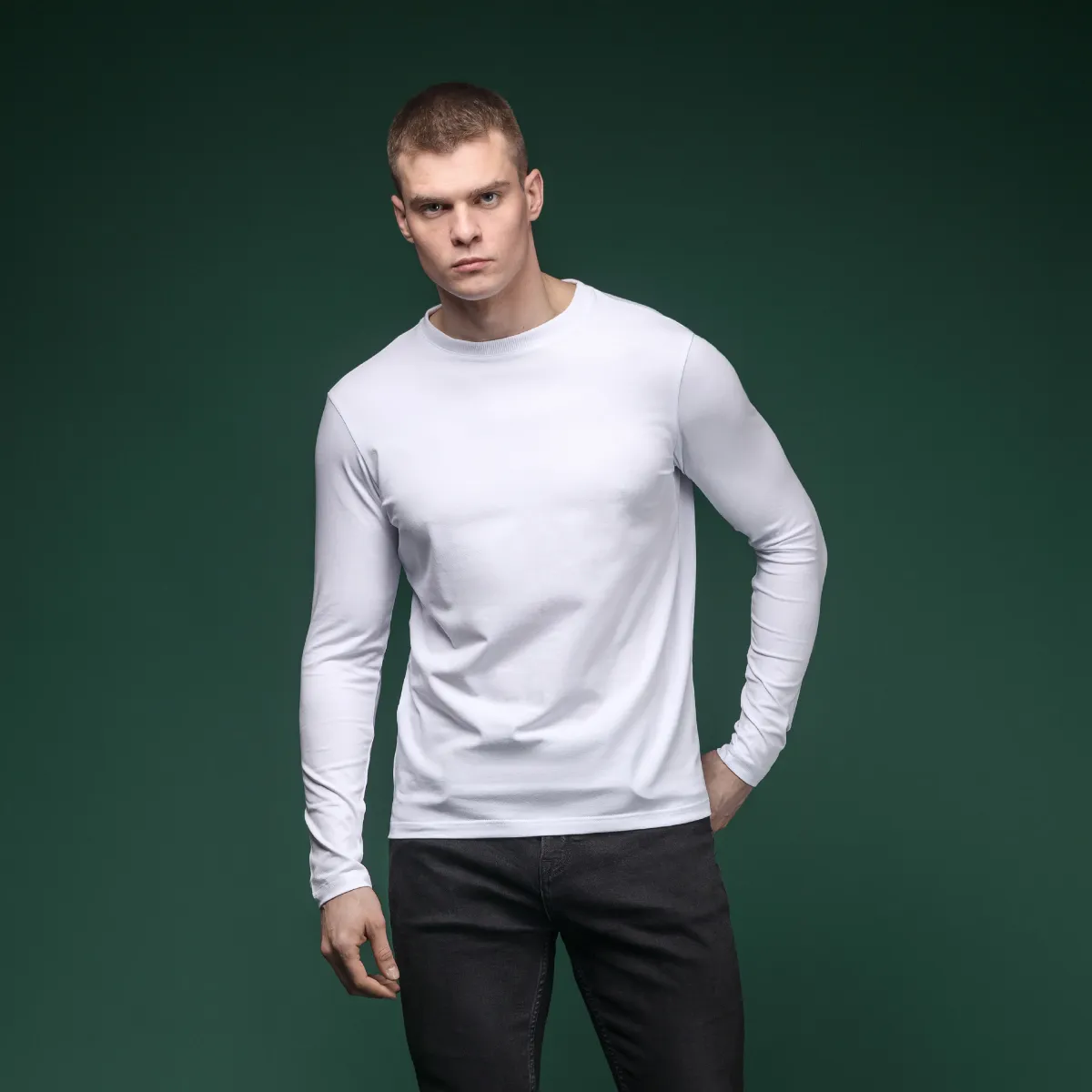 Кофта-лонгслив Ukrarmor Pulse Longsleeve. Cotton and Elastane. Белый 7
