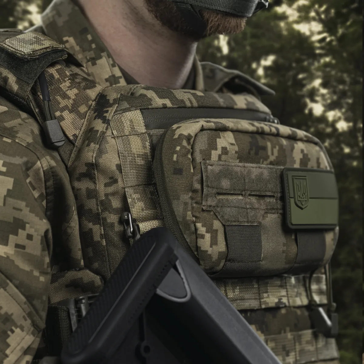 Нагрудний адмін підсумок. Cordura 1000. Кріплення Molle. Піксель (мм-14) 4