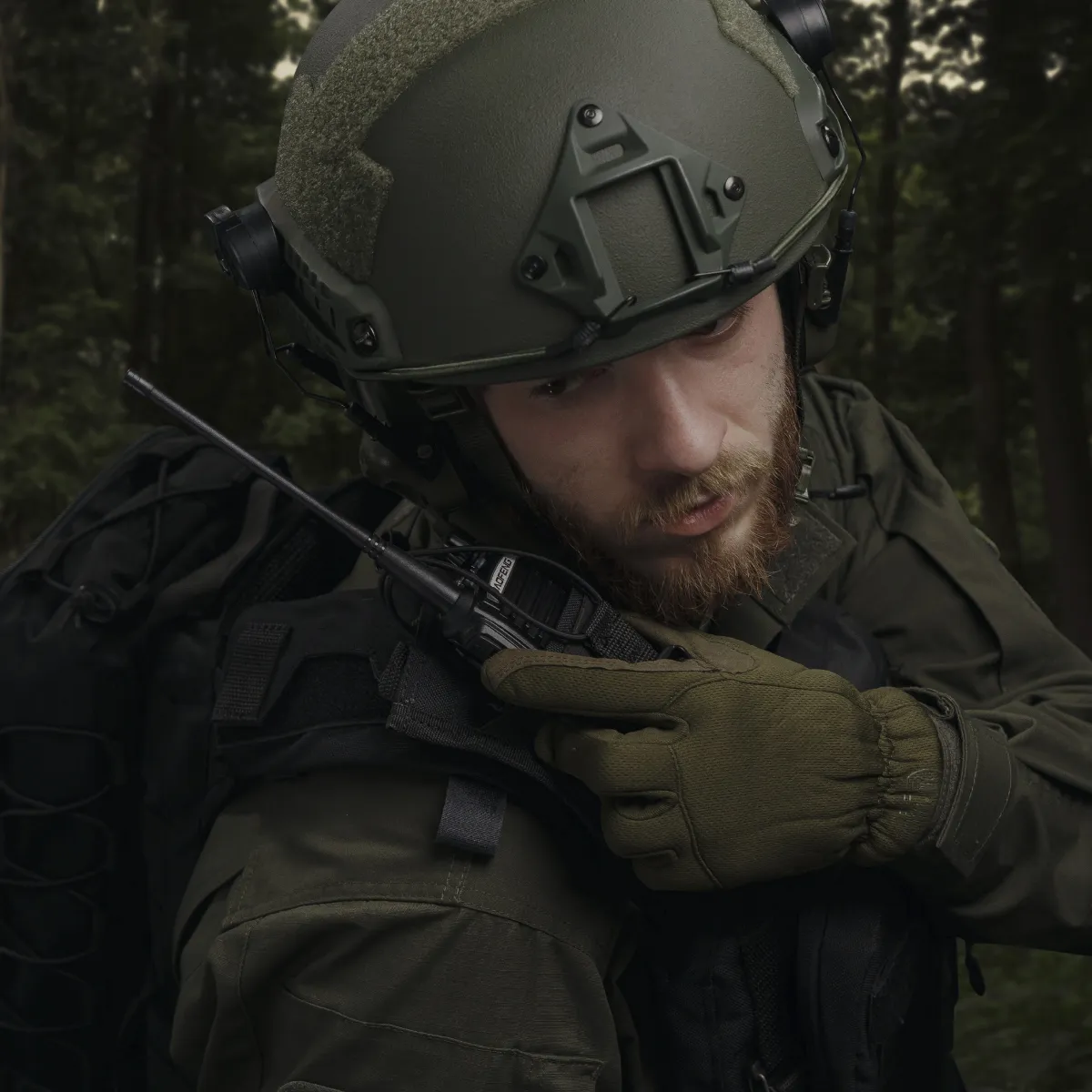 Підсумок для рації. Кріплення Molle. Cordura 1000. Колір Чорний 4