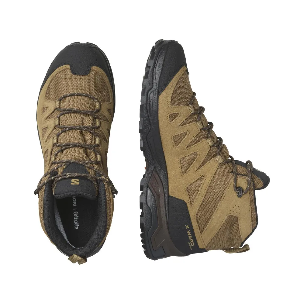 Треккинговые ботинки Salomon X Ward Leather MID Gore-Tex. Коричневый 4