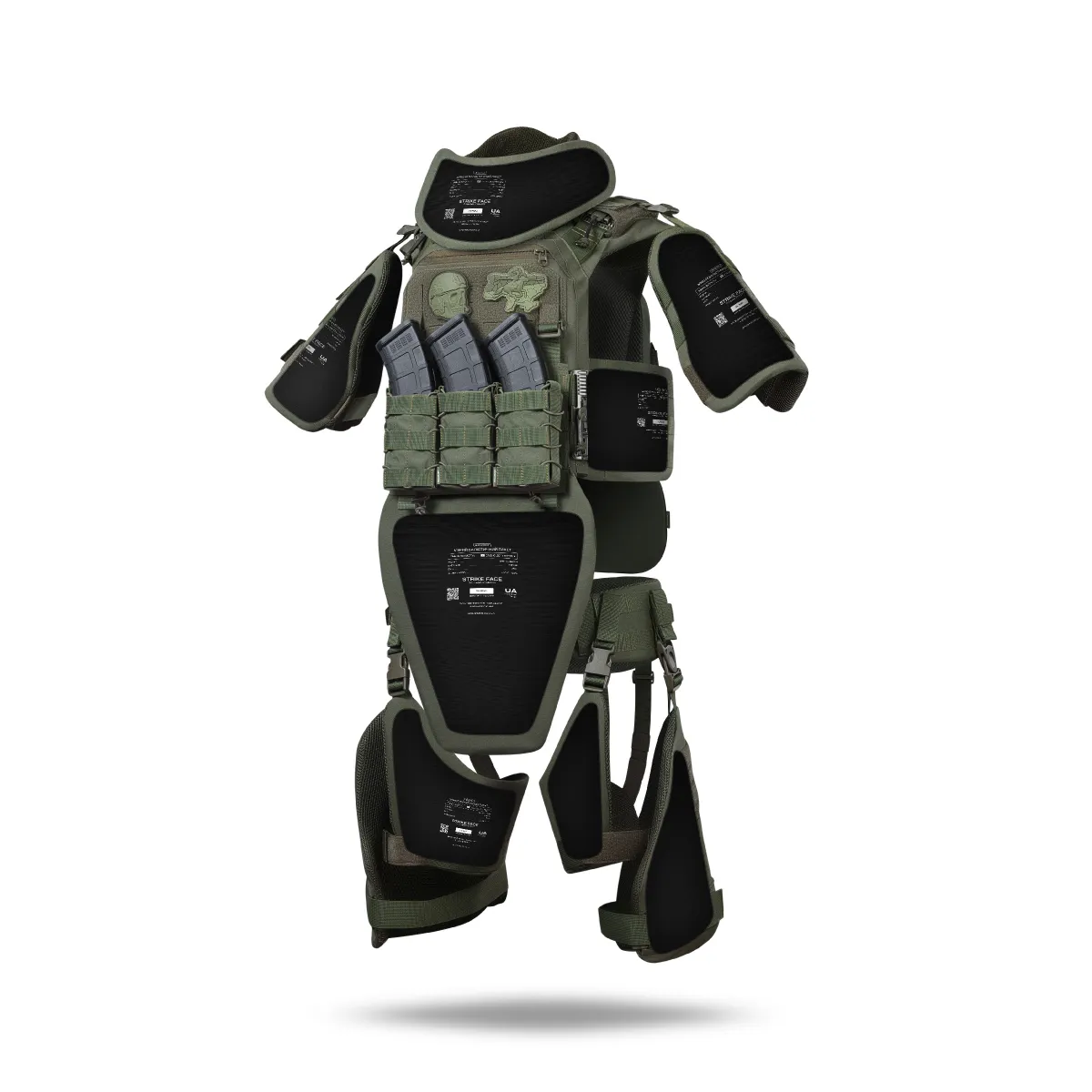 Противоосколочный фартук 2-го класса защиты (с баллистическим пакетом). Размер XL. Олива 7