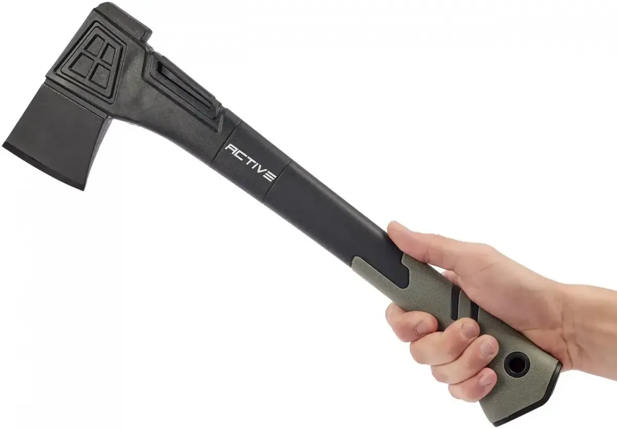 Сокира Active Gardener сіра з полімерним прогумованим руків’ям, метал High Carbon Steel 6