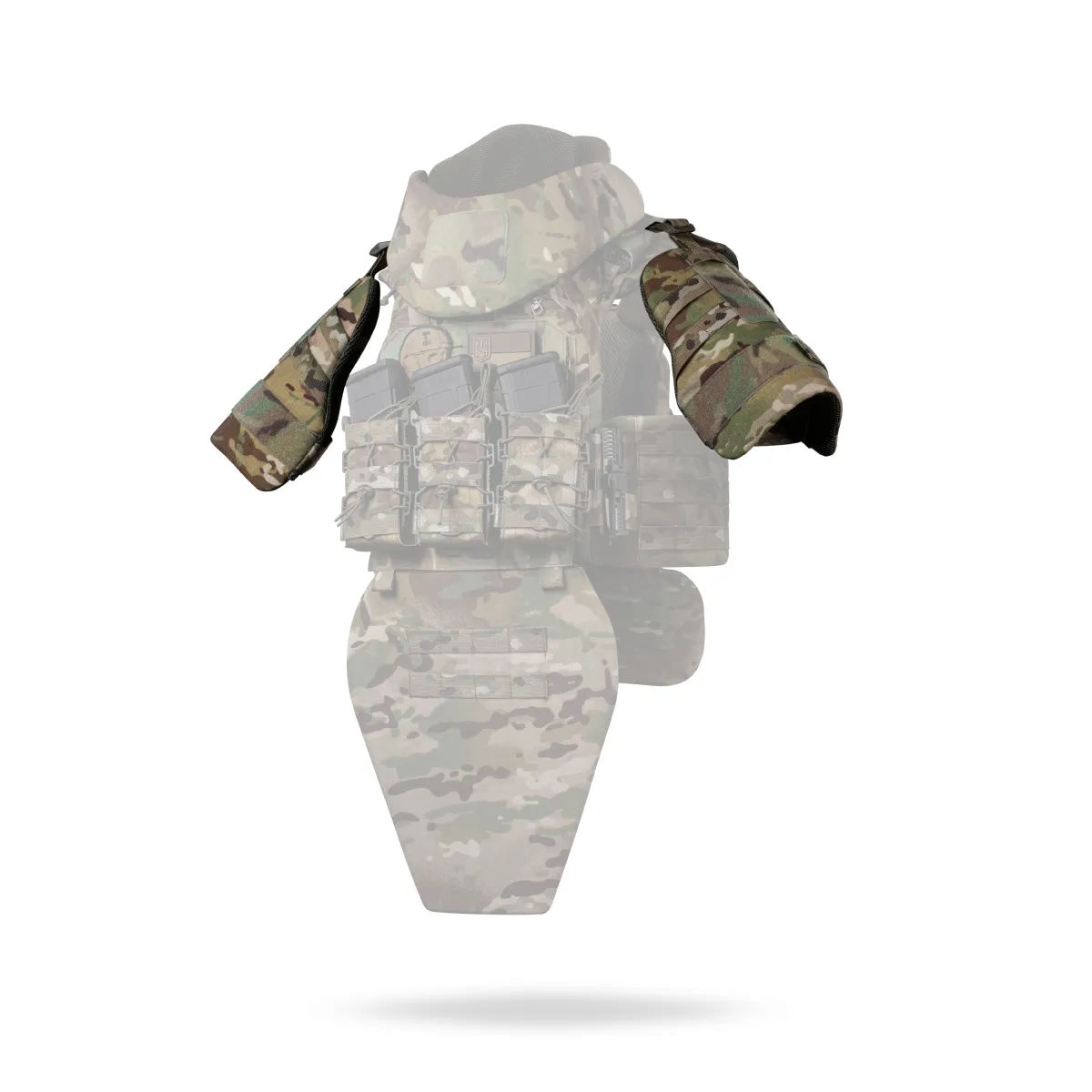 Плечевая защита с баллистическими пакетами 2-го класса. STANAG 2920. Мультикам 5