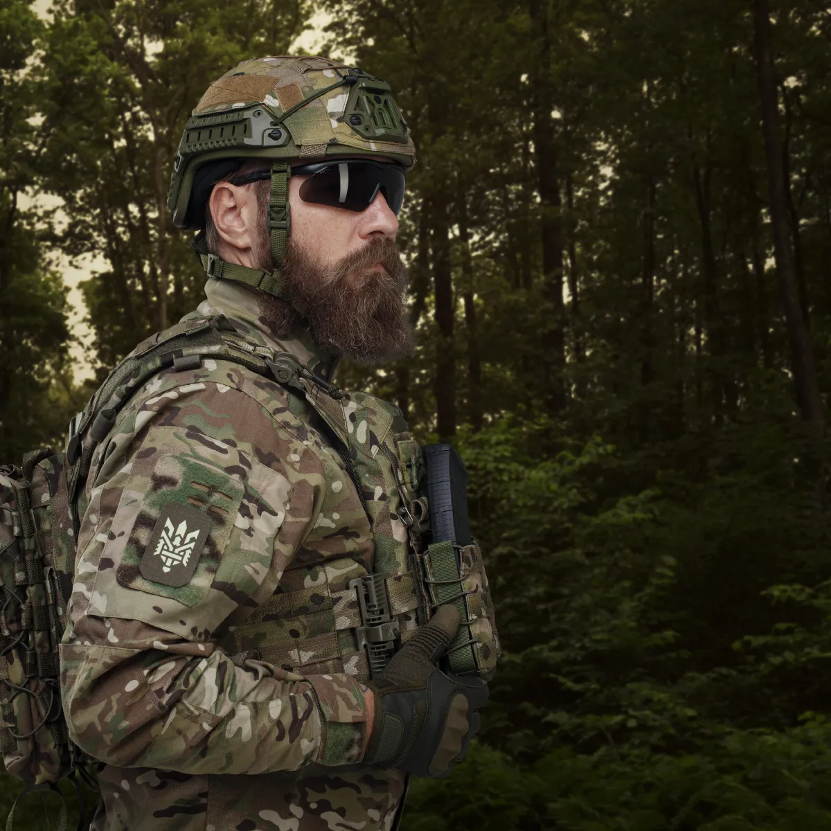 Маскировочный кавер для шлема Sestan-Busch (Хорватия). Мультикам. L 3