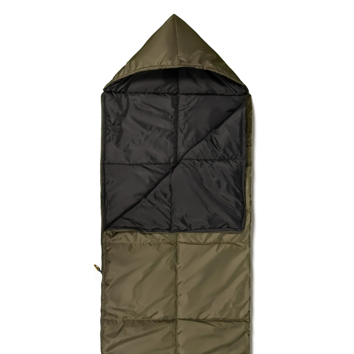 Спальный мешок летний (одеяло с капюшоном), 220 х 73 см. Цвет Хаки. 3