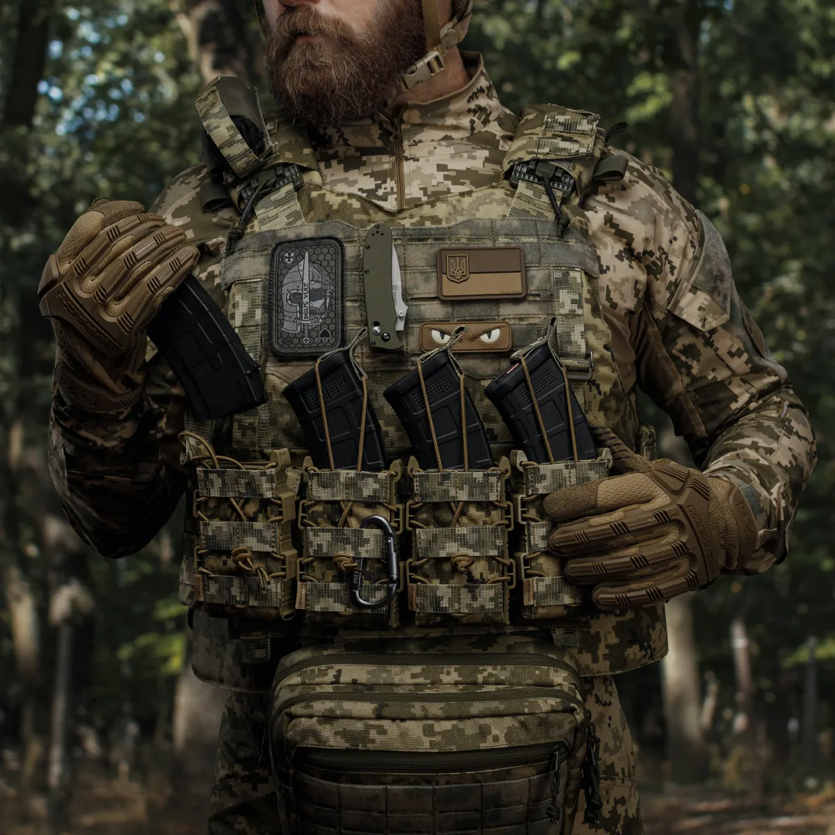 Подсумок одинарный пластиковый для магазина АК/AR. Пиксель (ММ-14) 4