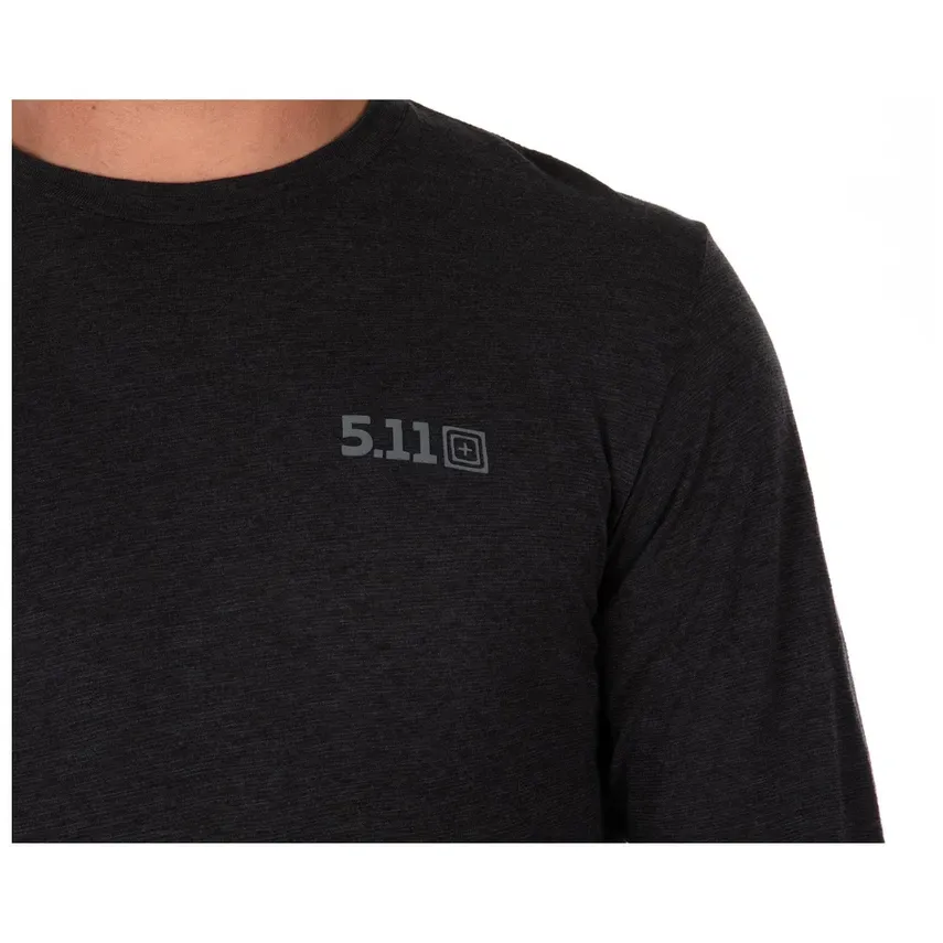 Кофта-лонгслив 5.11 Tactical Trublend Legacy Tee. Цвет black heather 5