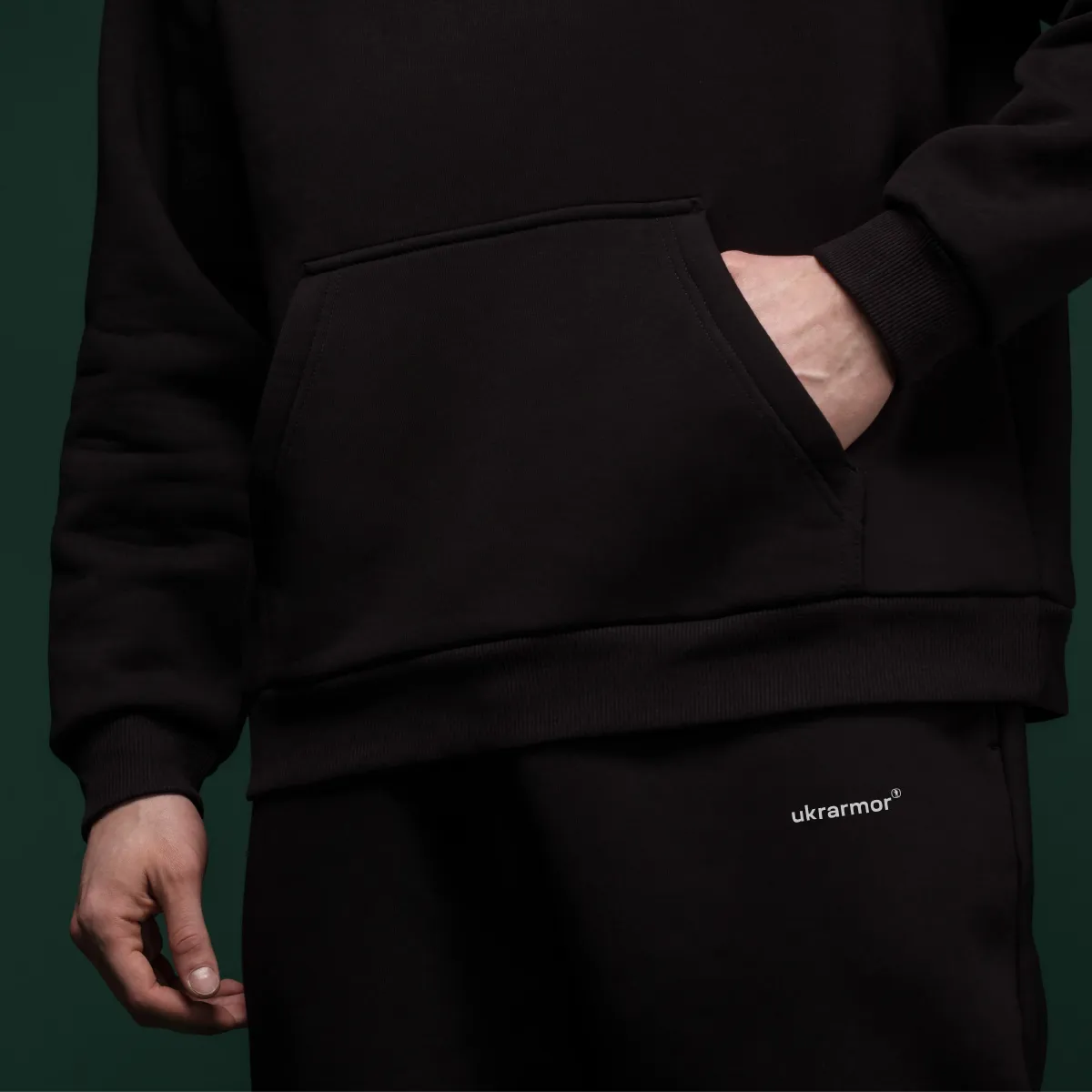 Спортивный костюм Ukrarmor Rush Hood&Pants однотонный. Черный 5