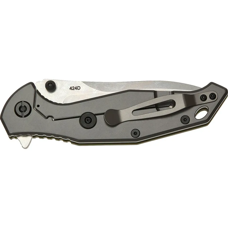 Нож раскладной SKIF Adventure II SW. Светлое (классическое) лезвие. Длина 223 мм. Олива. 6