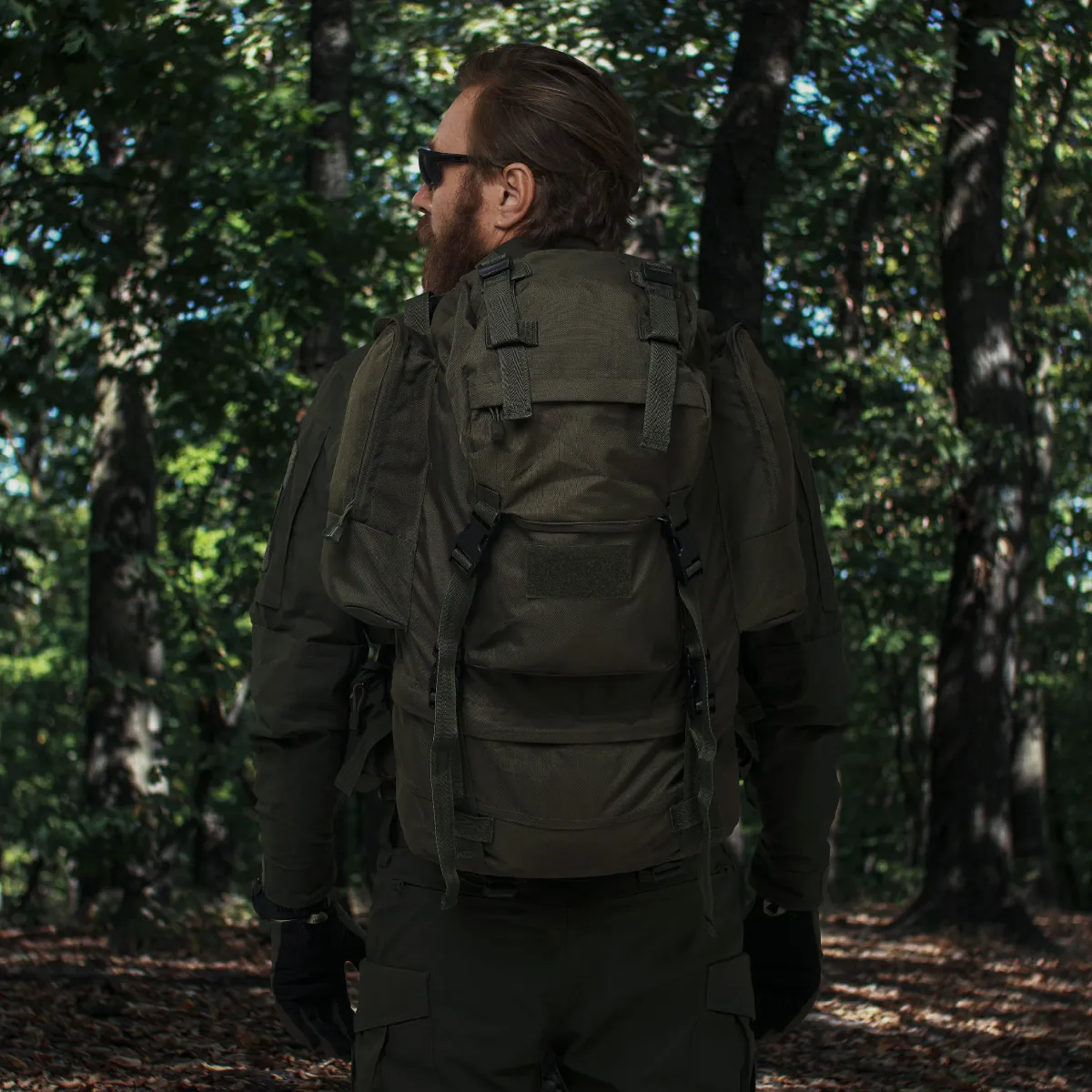 Рюкзак Mil-Tec на 75 л с водоотталкивающим покрытием. Олива 7