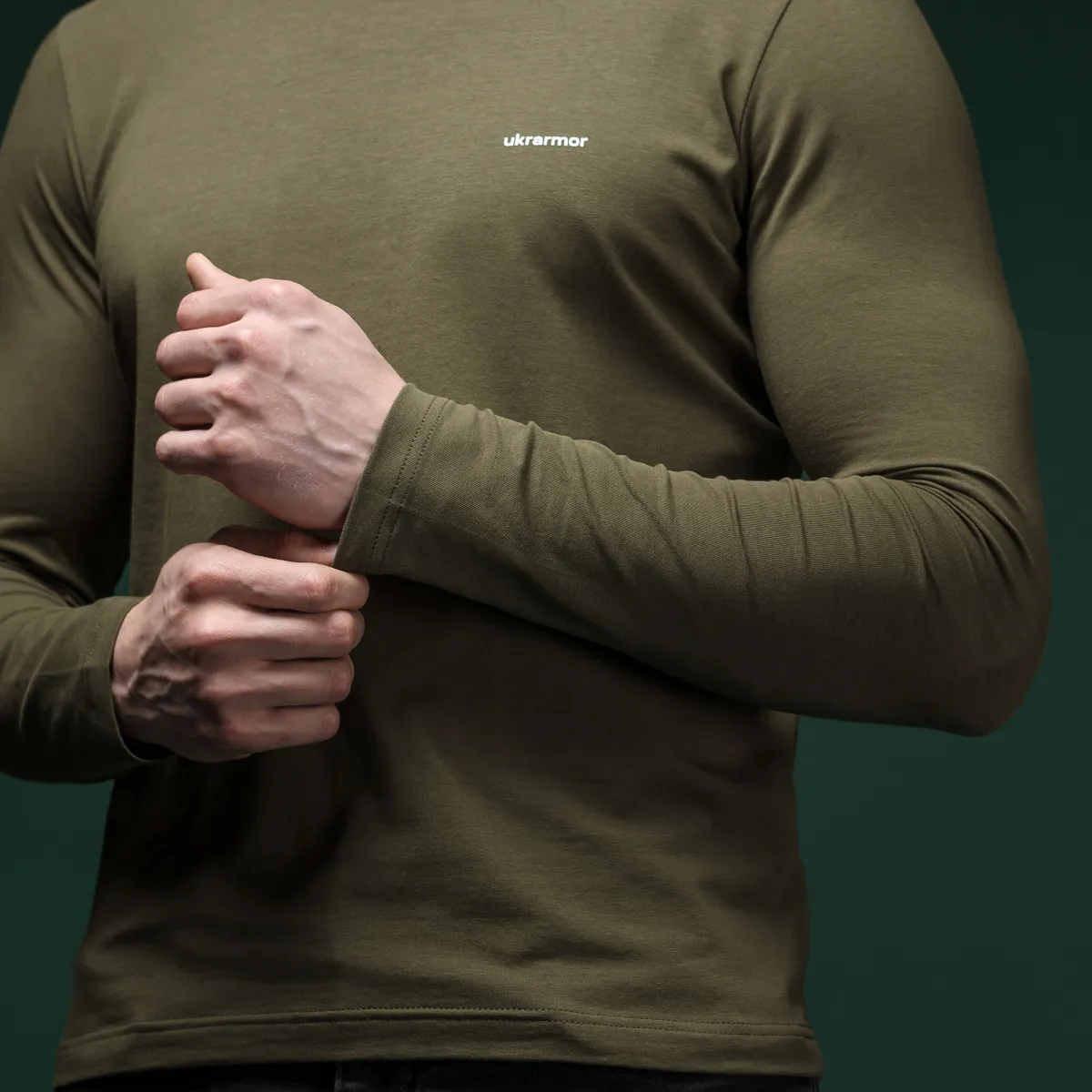 Кофта-лонгслів Ukrarmor Pulse Longsleeve. Cotton and Elastane. Олива 4