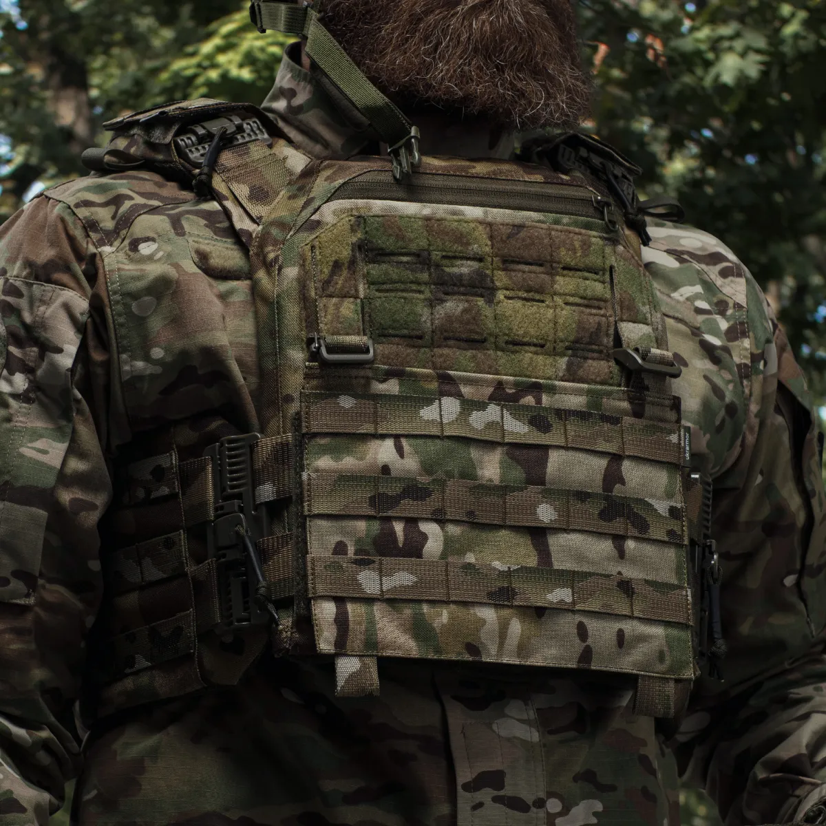 Передняя панель на плитоноске PRO. Cordura 1000. Мультикам 3